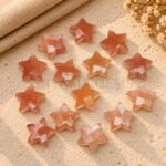 Peach Moonstone Star Faceted Loose Gemstone 10mm