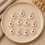 Pearl Round Inlay Pendant 15mm