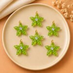 Peridot Quartz Starfish Carved 15mm Pendant