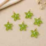 Peridot Quartz Starfish Carved 15mm Pendant