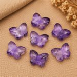 Pink Amethyst Hand Carved Butterfly Gemstone 13mm