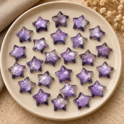 Pink Amethyst Star Faceted Loose Gemstone 10mm