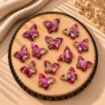 Pink Copper Turquoise Faceted Butterfly 14x10mm