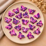 Pink Purple Mohave Copper Turquoise Butterfly 14x10mm