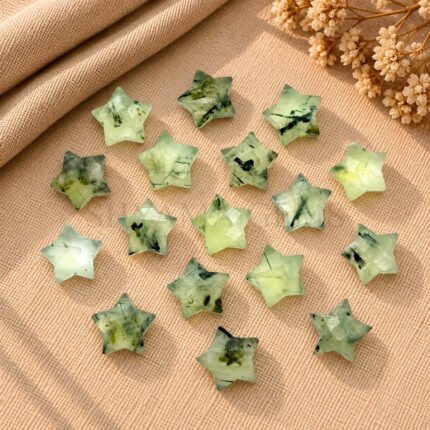 Prehnite Star Faceted Loose Gemstone 10mm