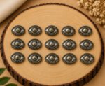 Pyrite Evil Eye Carving 12x10mm