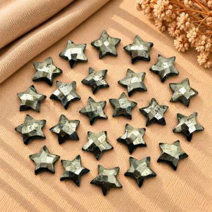 Pyrite Star Faceted Loose Gemstone 10mm