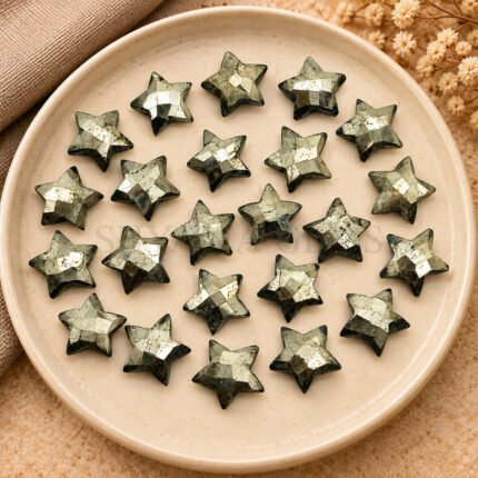 Pyrite Star Faceted Loose Gemstone 10mm