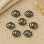 Pyrite Evil Eye Carving 12x10mm
