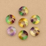 Rainbow Fluorite Donut Gemstone 15mm
