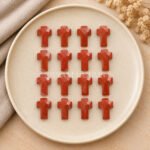 Red Jasper Faceted Cross Shape Loose Gemstone 15x10mm