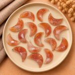 Red Sunstone Faceted Moon Gemstone 17mm