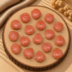 Red Sunstone Carved Shell Gemstone 12mm