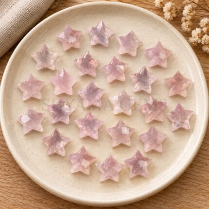 Rose Quartz Star Faceted Loose Gemstone 10mm