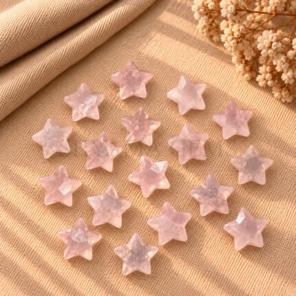 Rose Quartz Star Faceted Loose Gemstone 10mm