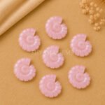 Rose Quartz Shell Snail Nautilus Carved 20mm Gemstone