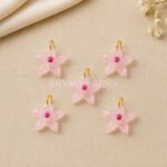 Rose Quartz Starfish Carved 15mm Pendant