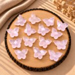 Rose Quartz Faceted Butterfly 14x10mm