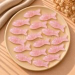 Rose Quartz Fish Stone 25x8mm