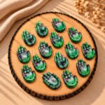 Ruby Zoisite Carved Hamsa Hand 25mm