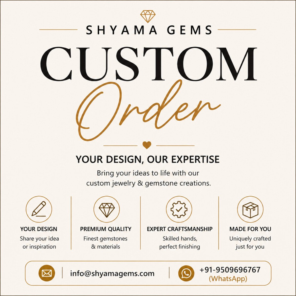 Custom Order of Gemstone and Jewelry Custom Order of Gemstone and Jewelry