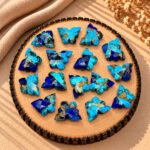 Sky Blue Dark Blue Turquoise Butterfly 14x10mm