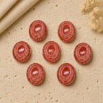 Strawberry Quartz Evil Eye Carving 12x10mm