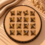 Tiger Eye Carved Ninja Star Loose Gemstone 15mm