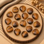 Tiger Eye Carved Shell Gemstone 12mm