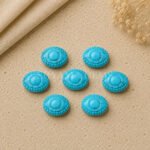 Turquoise Evil Eye Carving 12x10mm
