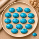 Turquoise Evil Eye Carving 12x10mm