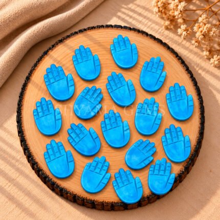 Turquoise Carved Hamsa Hand 25mm