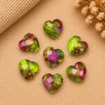 UV Copper Turquoise Heart Faceted 10mm Loose Gemstone