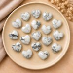 White Howlite Heart Faceted 10mm Loose Gemstone