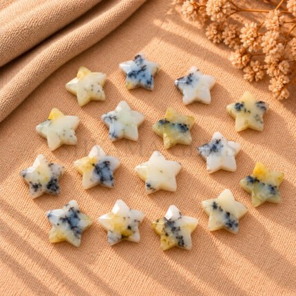 White Howlite Star Faceted Loose Gemstone 10mm
