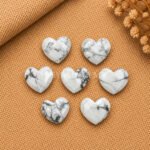 White Howlite Heart Faceted 10mm Loose Gemstone