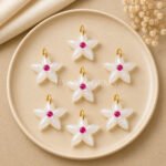 White Moonstone Starfish Carved 15mm Pendant