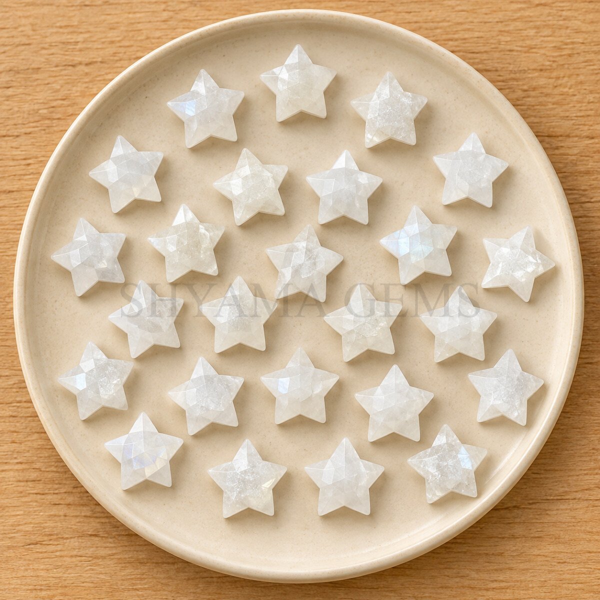 White Moonstone Star Faceted Loose Gemstone 10mm White Moonstone Star Faceted Loose Gemstone 10mm