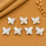 White Moonstone Butterfly 14x10mm