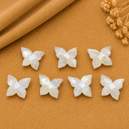 White Moonstone Butterfly 14x10mm