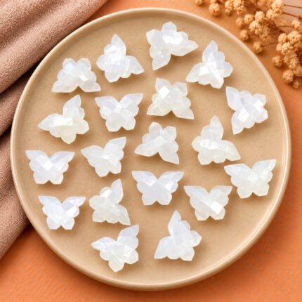 White Moonstone Butterfly 14x10mm