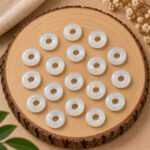 White Moonstone Donut Gemstone 15mm