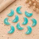 Amazonite Faceted Moon Gemstone 17mm