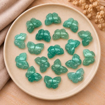 Amazonite Butterfly Carved Gemstone 13mm