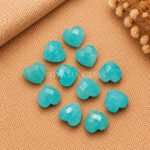 Amazonite Heart Faceted Loose Gemstone 10mm