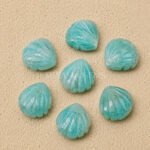 Amazonite Shell Carved Loose Gemstone 12mm