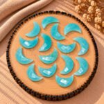 Amazonite Faceted Moon Gemstone 17mm