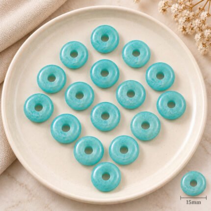 Amazonite Donut Loose Gemstone 15mm