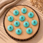 Amazonite Round Inlay Loose Gemstone Pendant 15mm