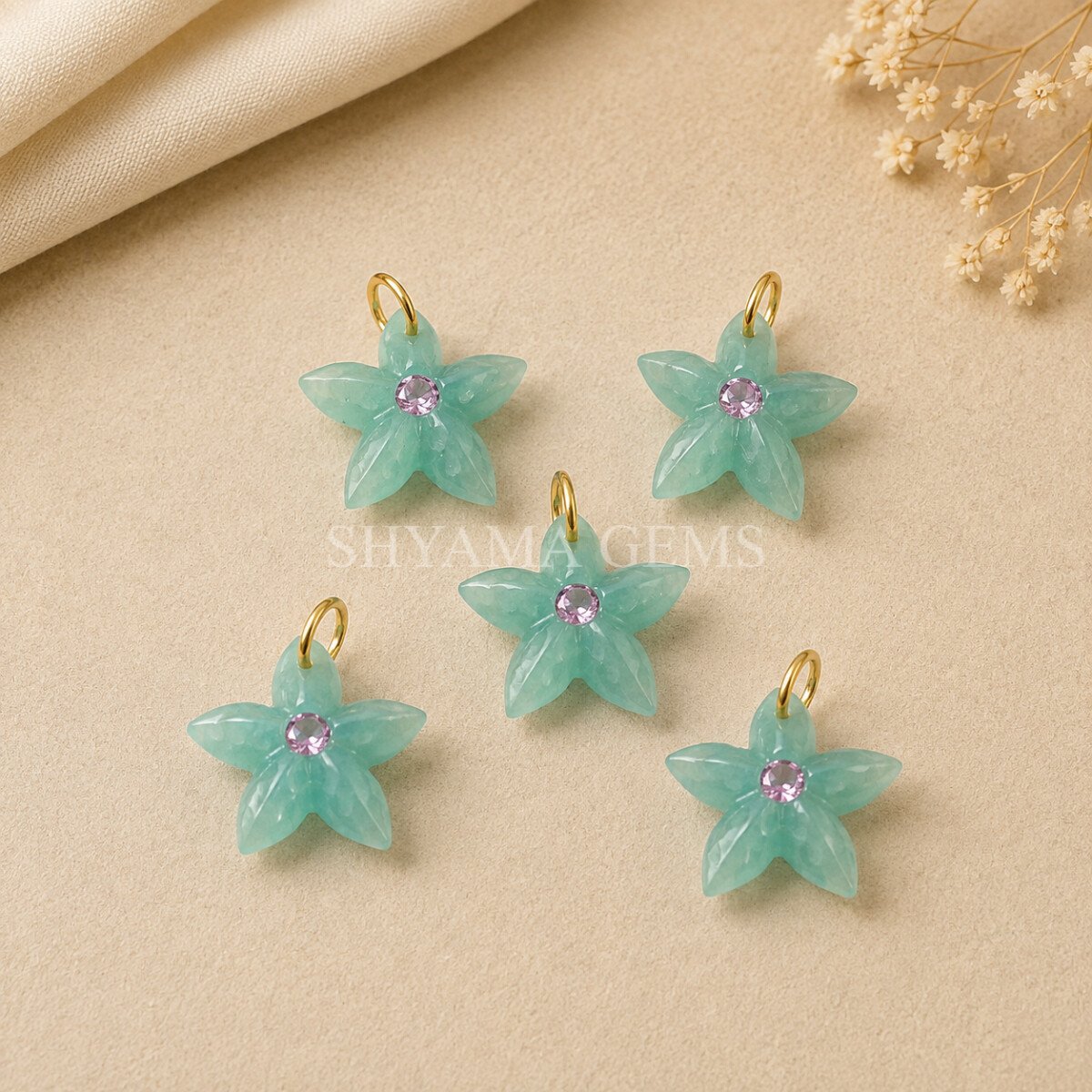 Amazonite Starfish Carved 15mm Pendant Amazonite Starfish Carved 15mm Pendant